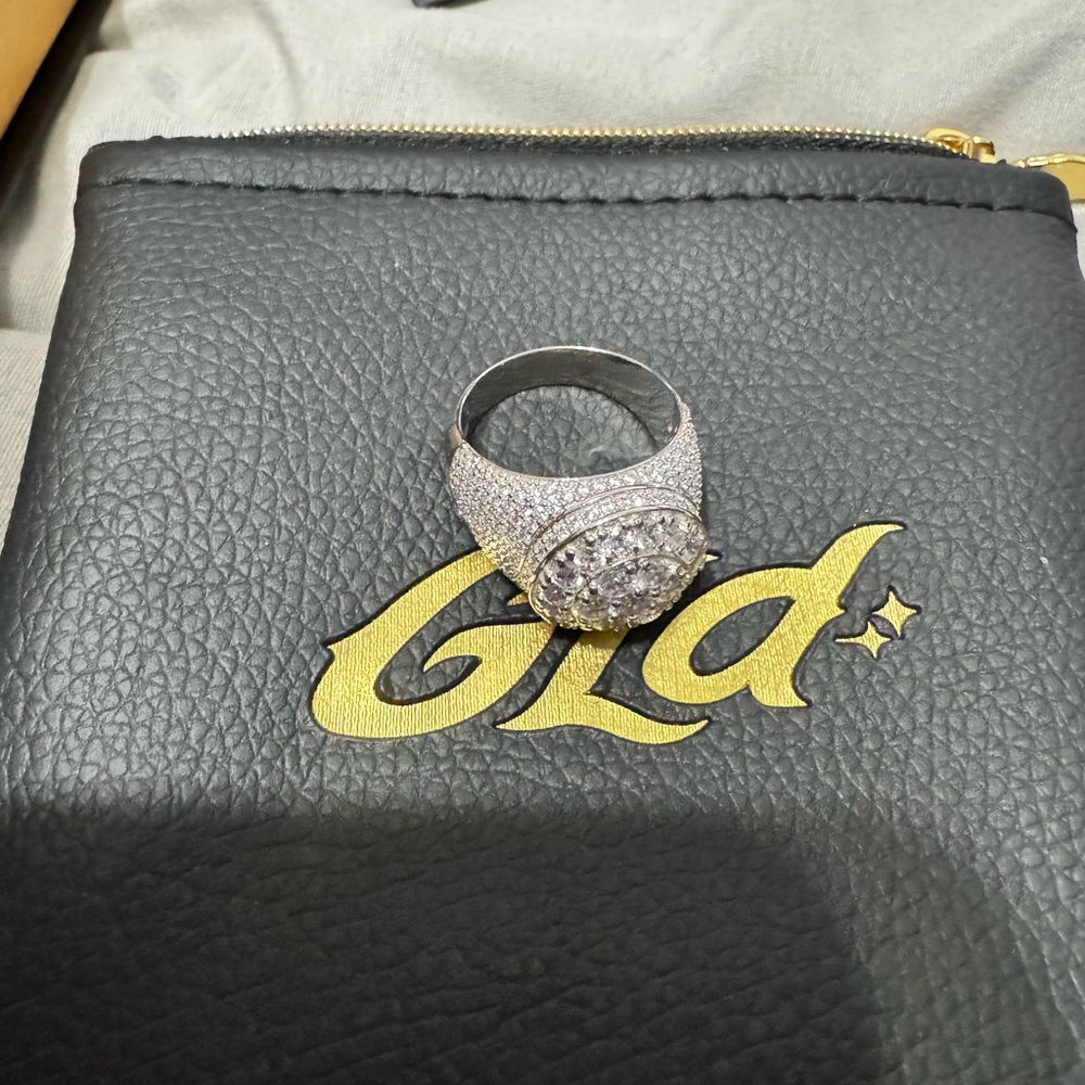 GLD brand white gold ring men’s size 9